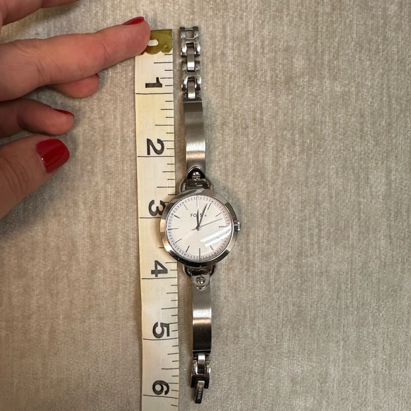 Fossil Georgia Classic White Dial Silver Tone Steel Women's Watch BQ3025 - Picture 3 of 5